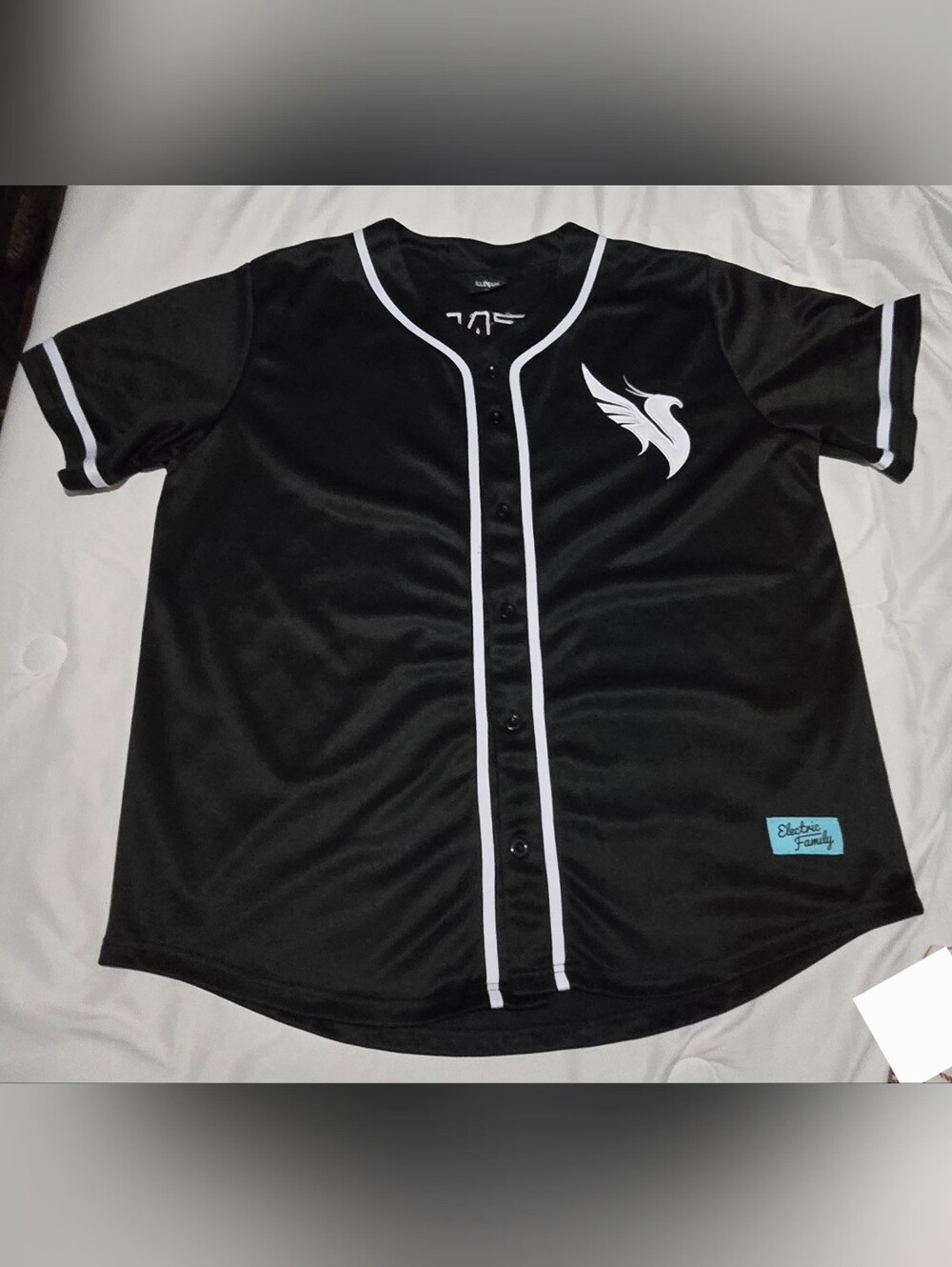 Illenium Electric Family Baseball Jersey Black White Phoenix Logo